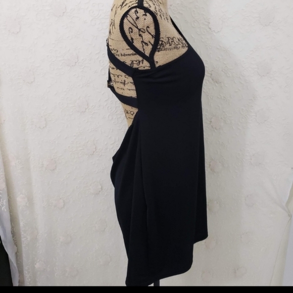 NWT PrettyLittleThing one sleeve black dress - Picture 4 of 6